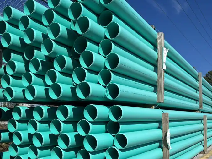 Large commercial plumbing pipes at Hughes Supply Hudson Florida